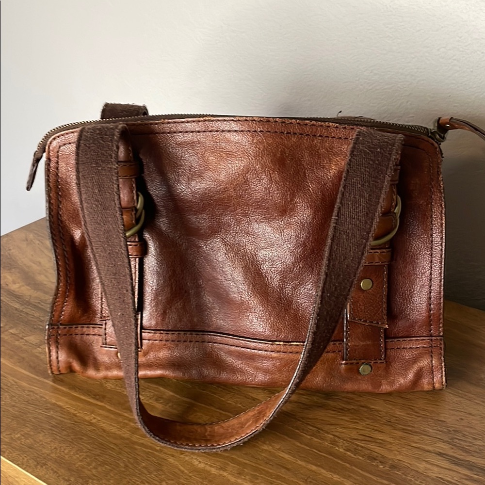 Fossil Brown Leather Shoulder Bag - Picture 4 of 5